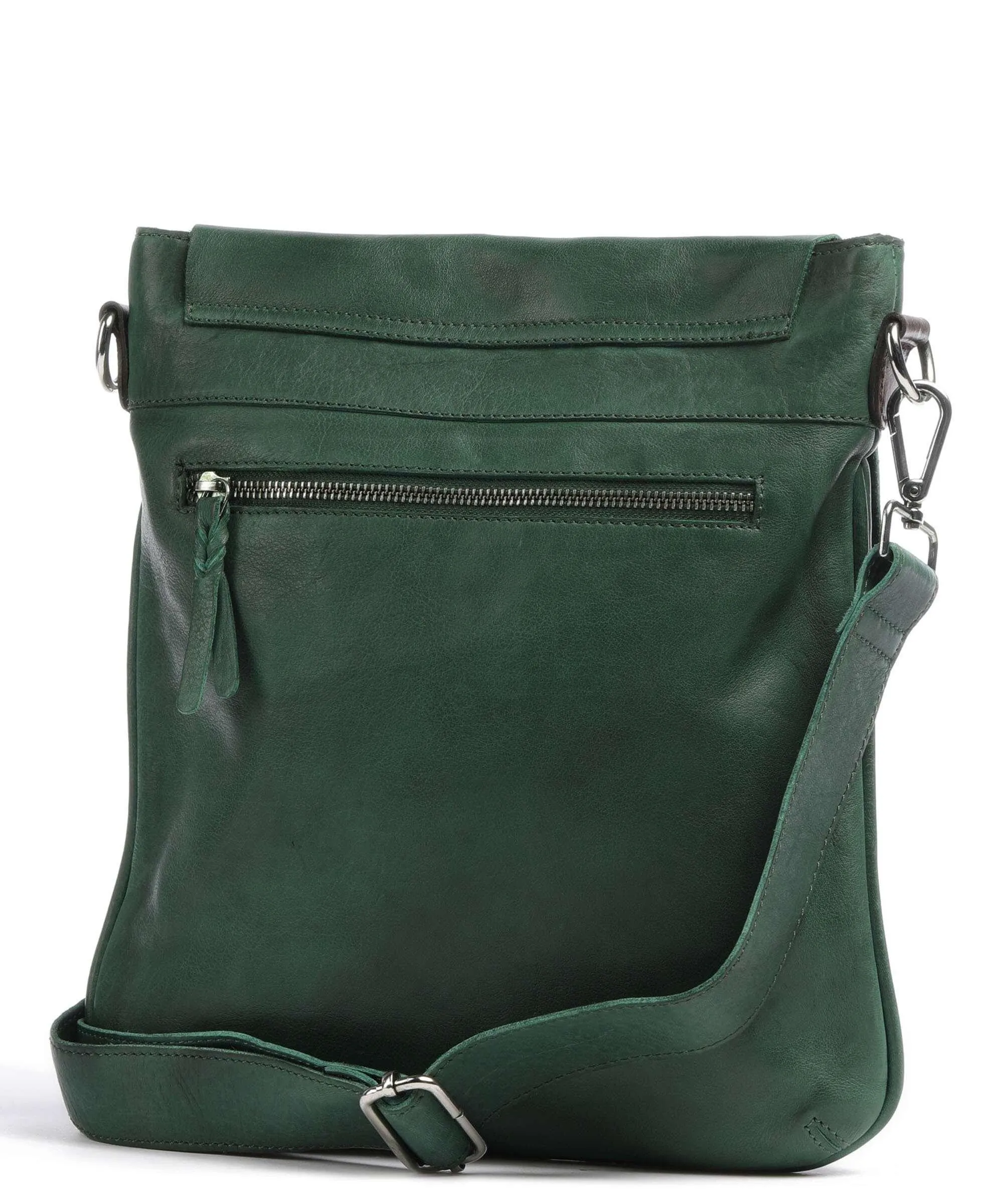  Taschendieb Wien Kohlmarkt 1 Borsa a spalla pelle di vacchetta grana verde scuro  