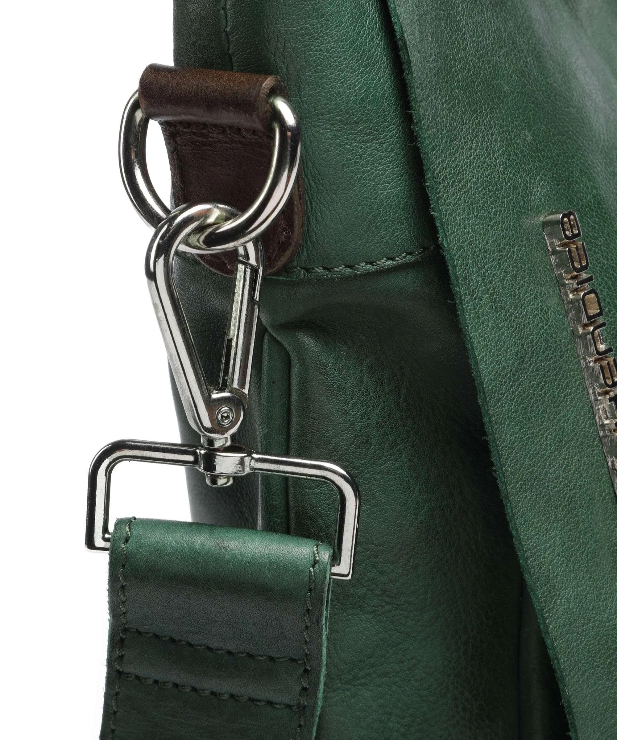  Taschendieb Wien Kohlmarkt 1 Borsa a spalla pelle di vacchetta grana verde scuro  