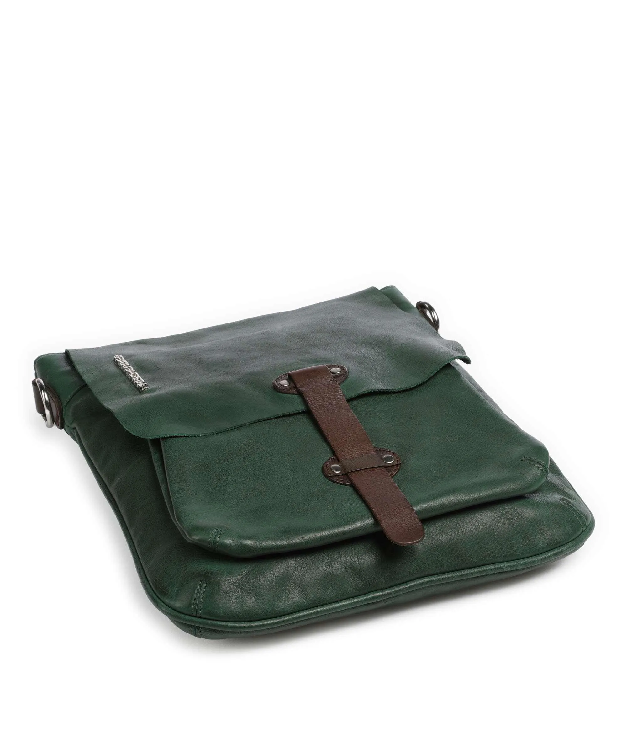  Taschendieb Wien Kohlmarkt 1 Borsa a spalla pelle di vacchetta grana verde scuro  