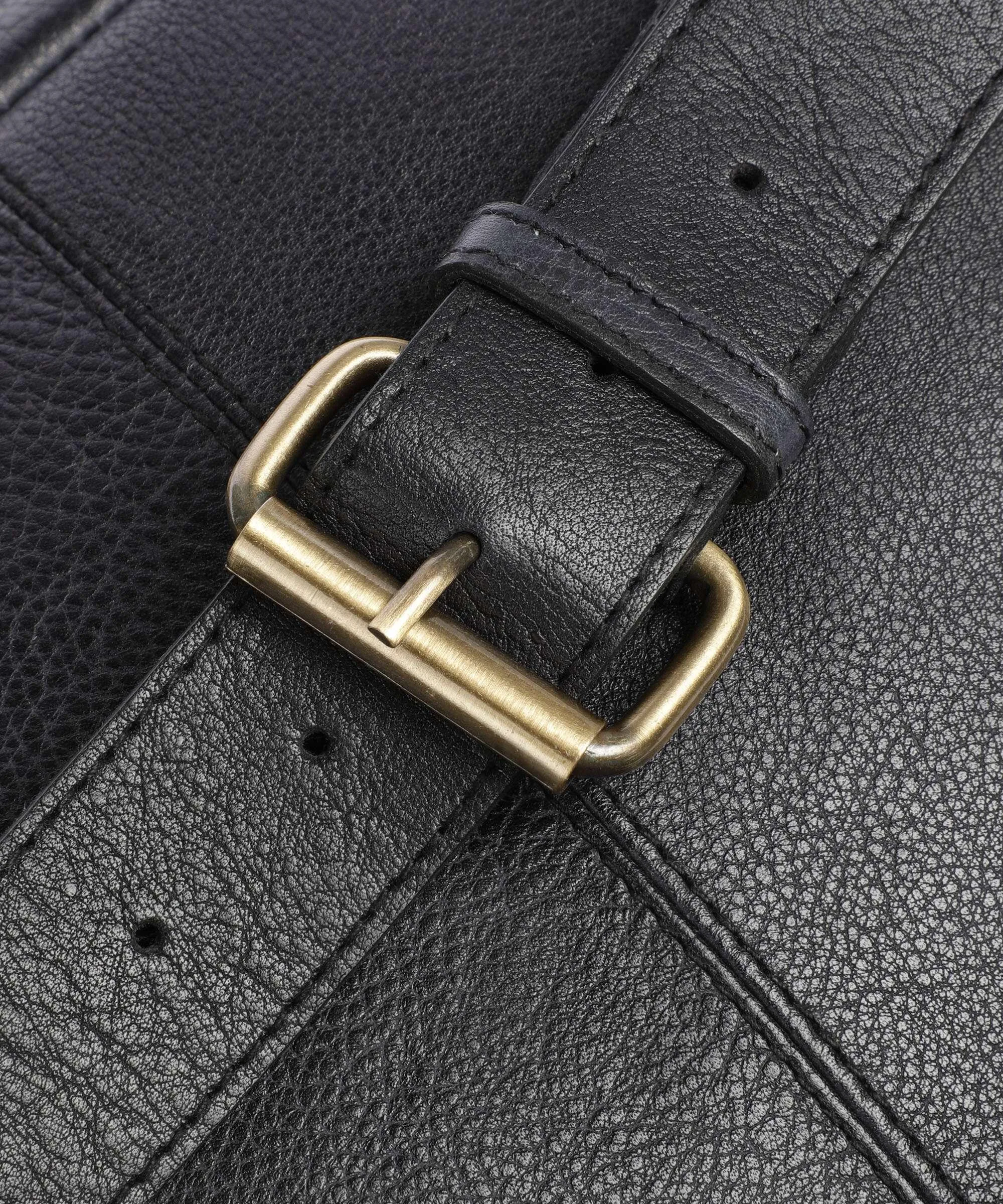  Taschendieb Wien Kohlmarkt 7 Borsa sling pelle di vacchetta grana nero  