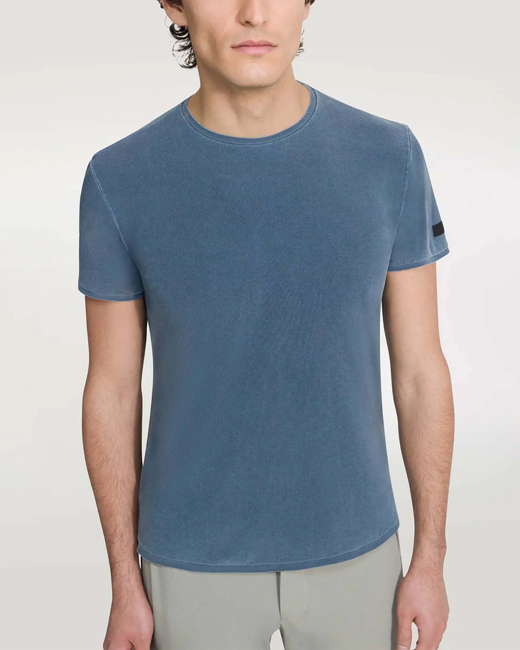 Techno Wash Piquè Shirty blu indaco