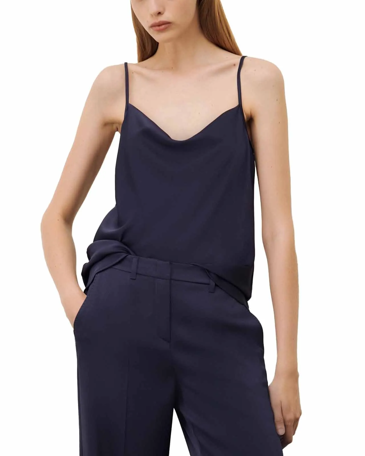 Top Saul blu navy