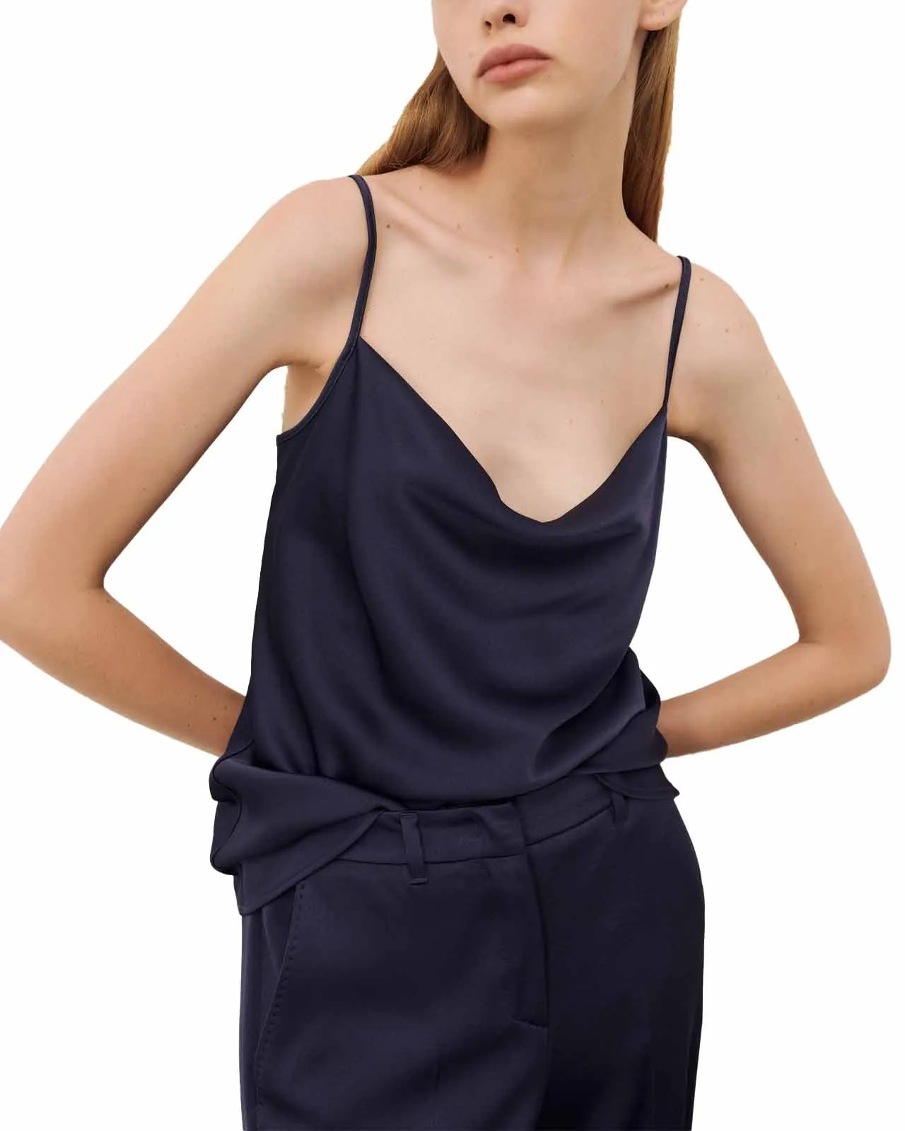 Top Saul blu navy