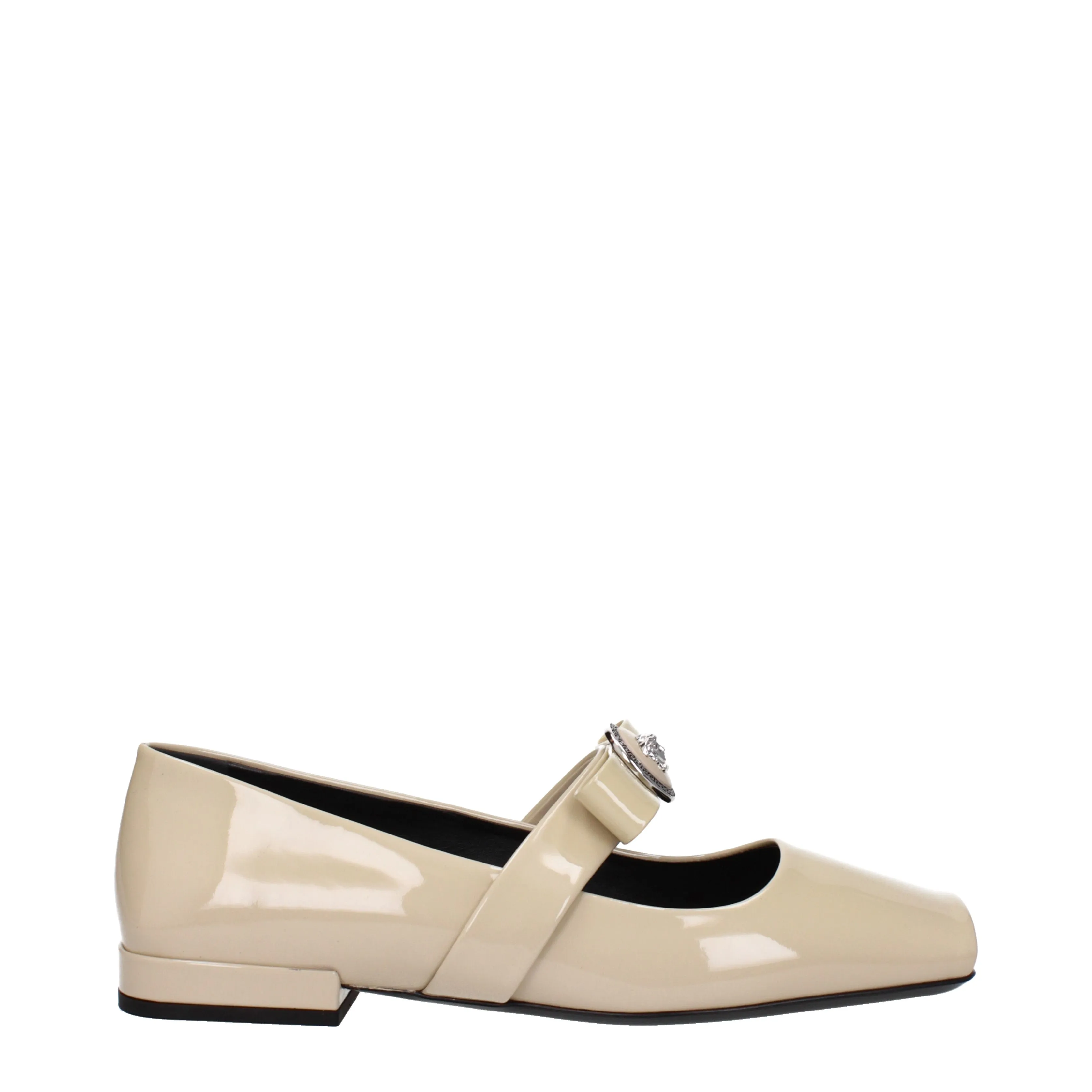 Versace Ballerine Donna Vernice Beige/Sabbia Chiaro