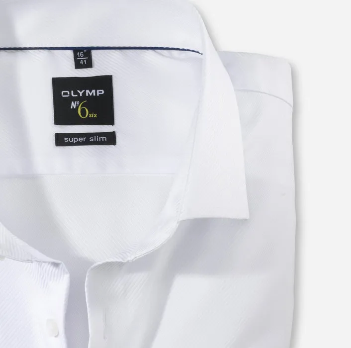 White olymp shirt super slim fit cotton stretch